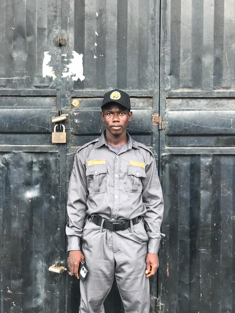 Gate security on duty
